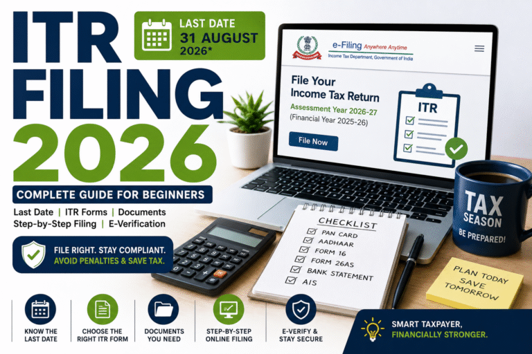 ITR Filing 2026: Last Date, Forms & Online Guide