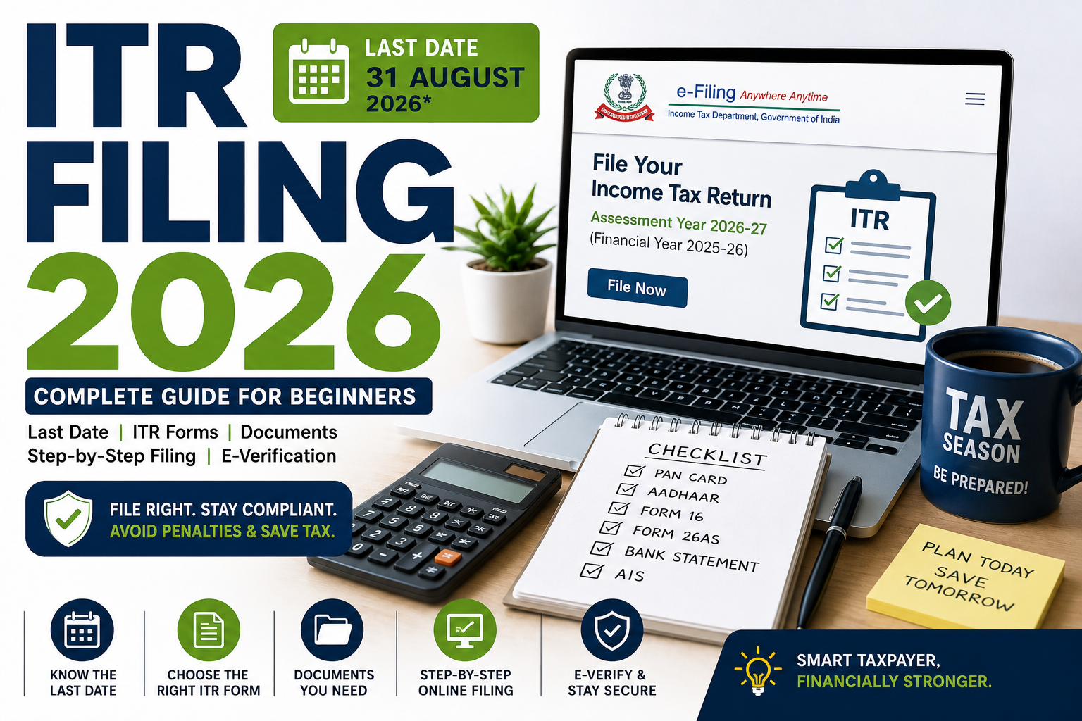 ITR Filing 2026: Last Date, Forms & Online Guide